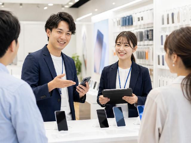 店頭販売員※尾道エリア（携帯ショップ／携帯キャリア・大手照合商社出資販売代理店）